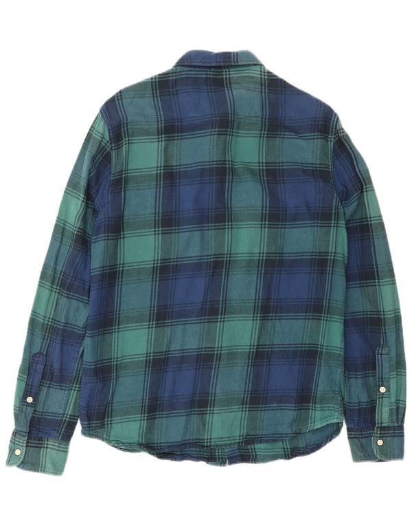 Lee Damen-Flanellhemd aus mittelblauer, karierter Baumwolle