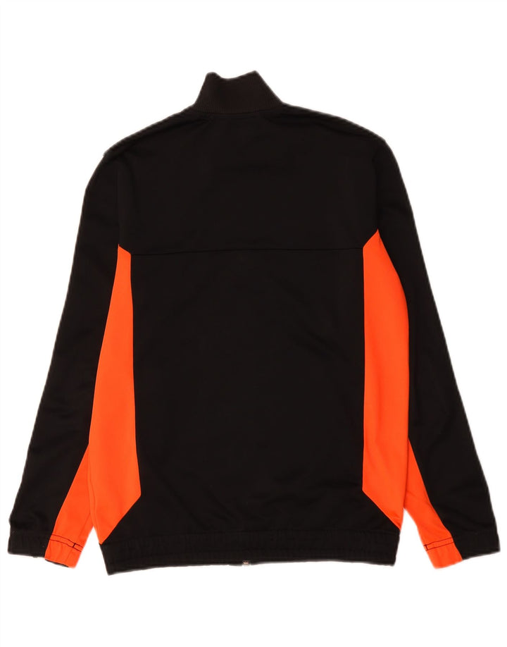 Adidas Jungen-Trainingsanzug-Top-Jacke, 11–12 Jahre, schwarzes Colourblock-Polyester