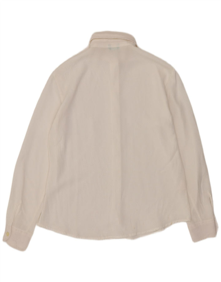 Benetton Damen-Hemd UK 12 Medium Weiß