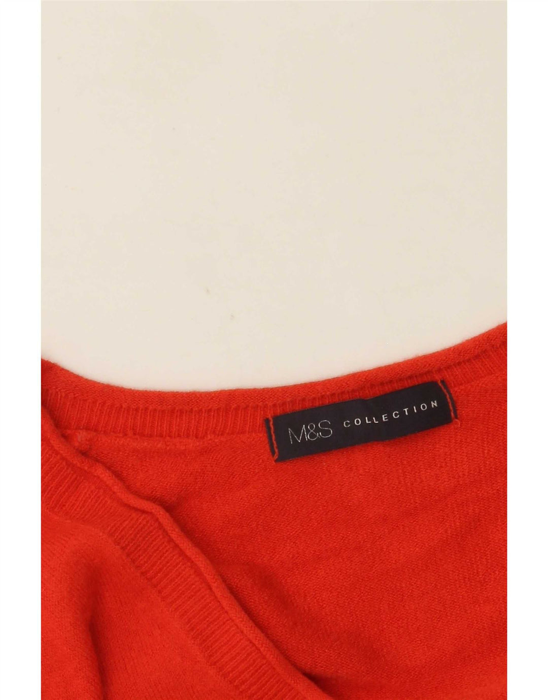 Marks & Spencer Damen-Pullover mit V-Ausschnitt, Gr. 10, Größe S, Orange
