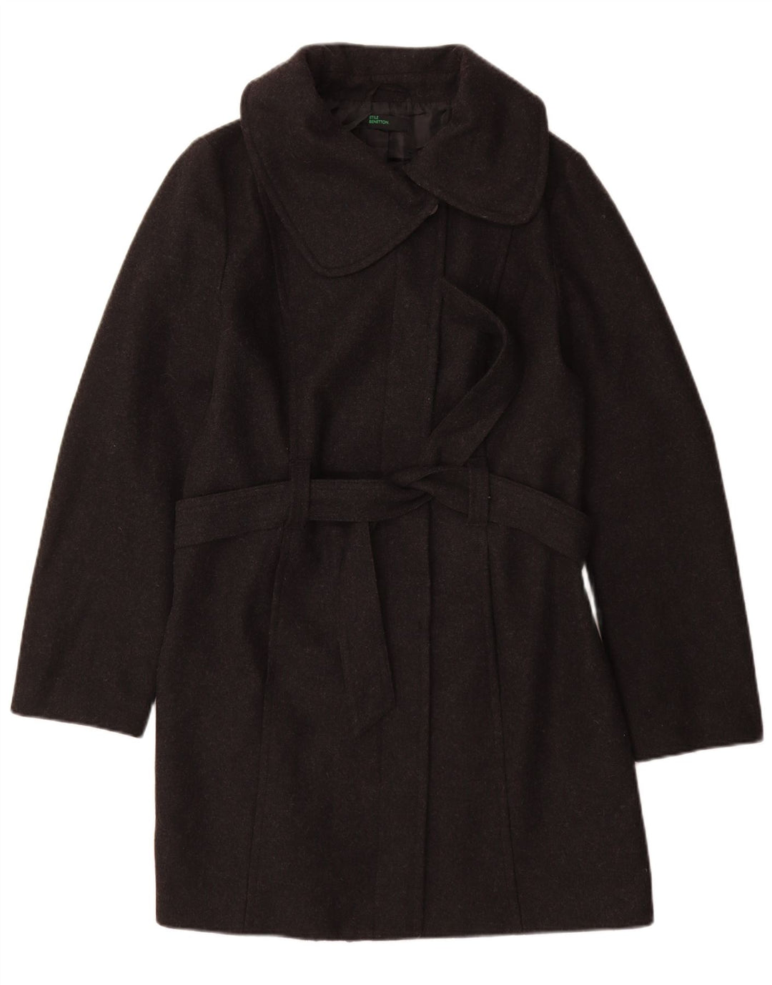 BENETTON Damen Mantel IT 46 Große graue Wolle