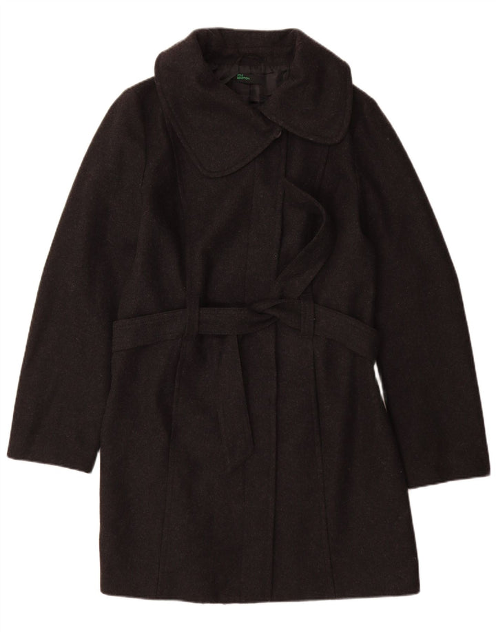 BENETTON Damen Mantel IT 46 Große graue Wolle