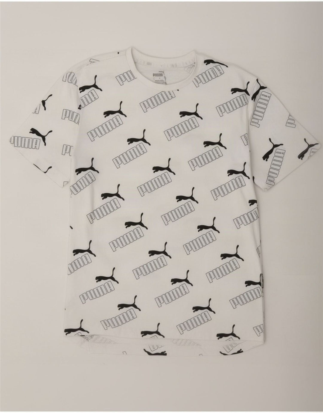 Puma Herren-T-Shirt mit Grafik, Größe S, weiße Baumwolle