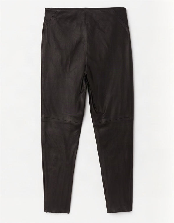 Zara Damen Skinny Kunstlederhose Medium W28 L27 Schwarz Polyester