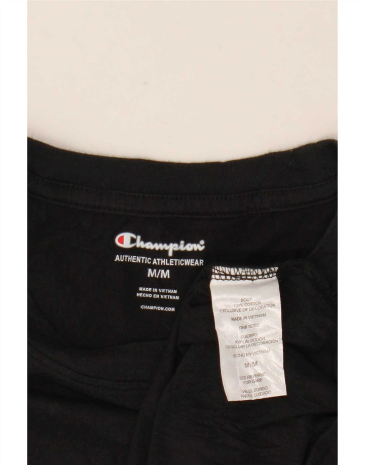 Champion Herren-T-Shirt mit Grafik, mittelschwarze Baumwolle