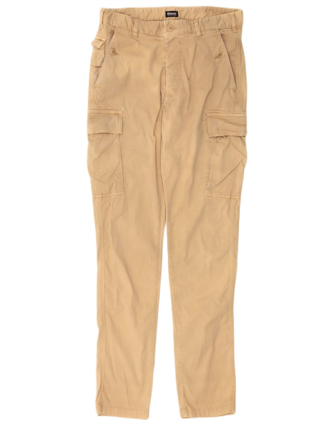 BLAUER Womens Slim Cargo Trousers W30 L32 Beige Cotton