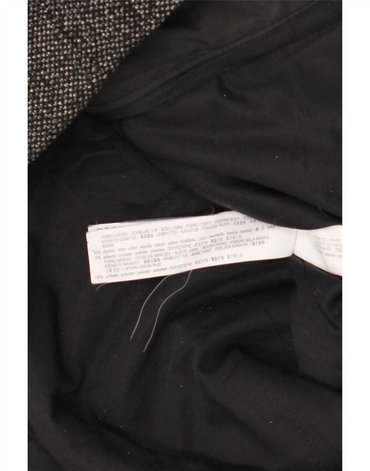 Zara Herren Pea Coat UK 40 Große graue Baumwolle