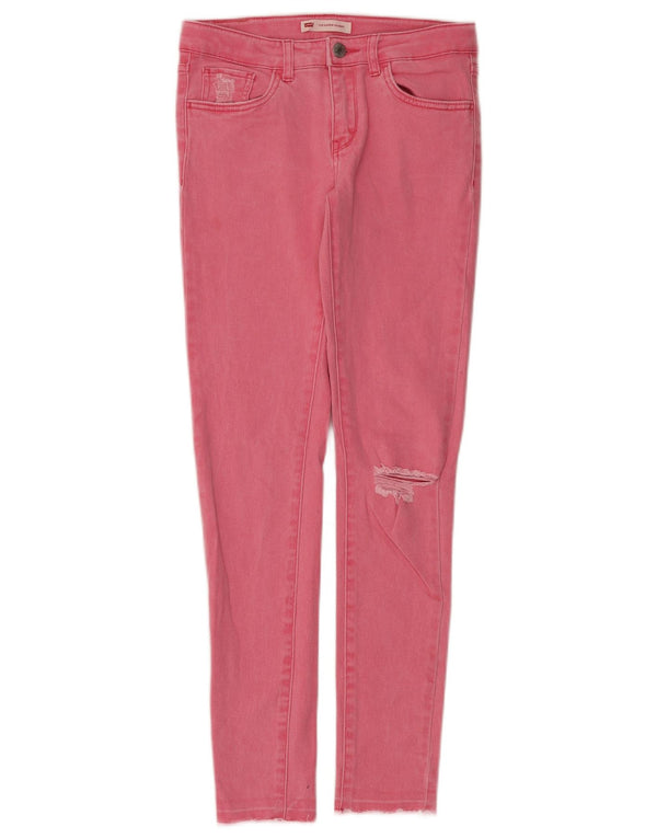Levi's Mädchen 710 Distressed Super Skinny Jeans 11–12 Jahre W28 L29 Rosa