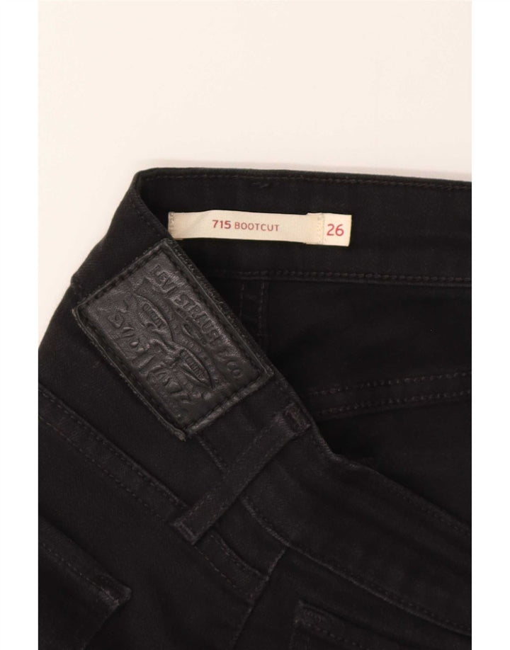 Levi's Damen 715 Bootcut Jeans W26 L30 Schwarz
