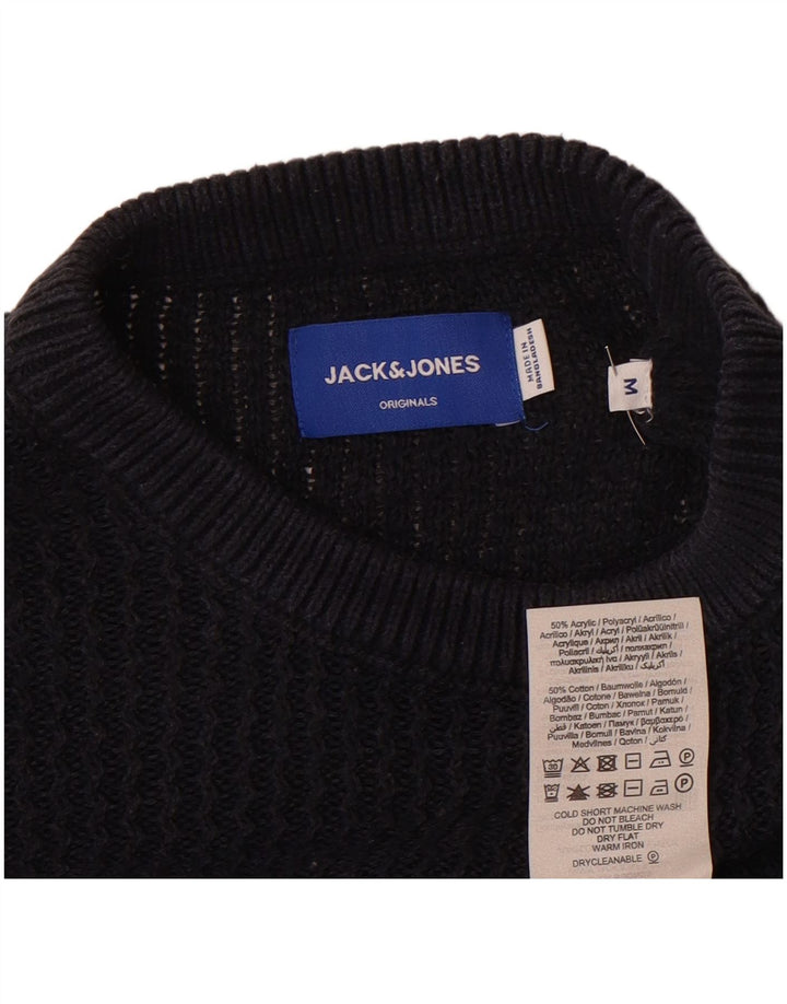 Jack & Jones Herren-Pullover mit Rundhalsausschnitt, Mittelblau, Acryl