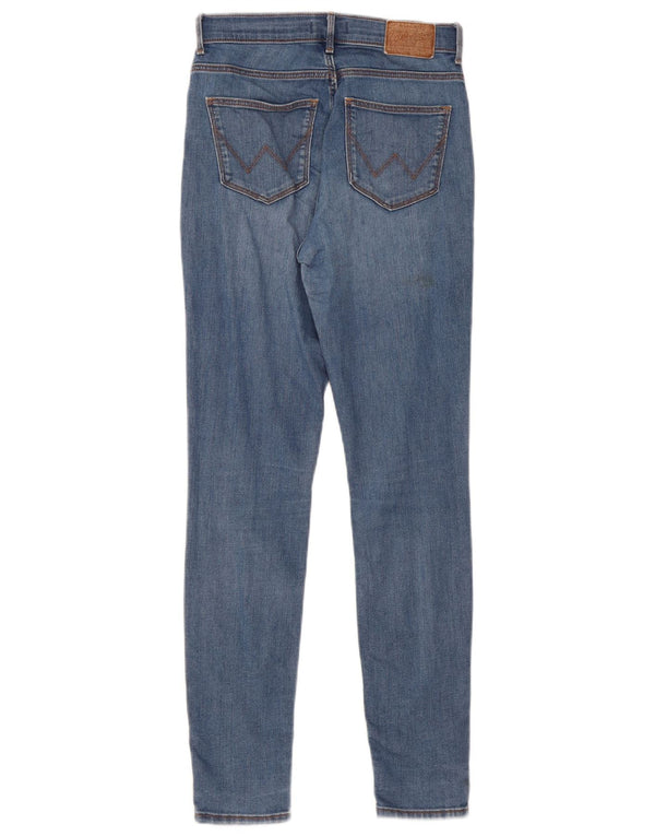 Wrangler Damen High Rise Skinny Jeans W27 L29 Blaue Baumwolle