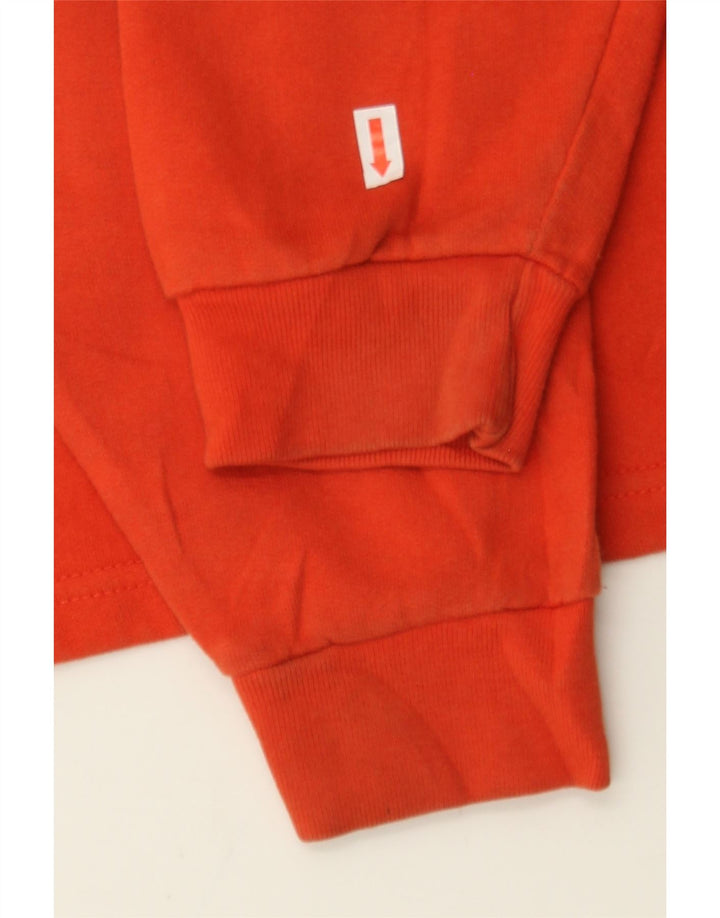 TOMMY HILFIGER Womens Graphic Sweatshirt Jumper UK 14 Medium Orange Cotton Vintage Tommy Hilfiger and Second-Hand Tommy Hilfiger from Messina Hembry 