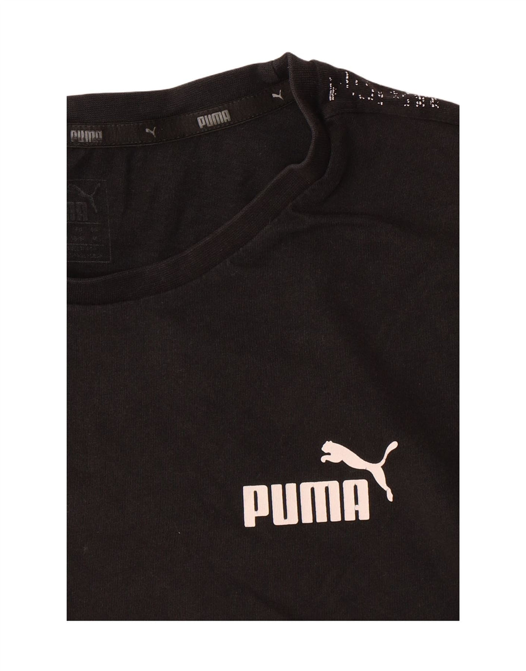 PUMA Mens T-Shirt Top Medium Black Cotton Vintage Puma and Second-Hand Puma from Messina Hembry 
