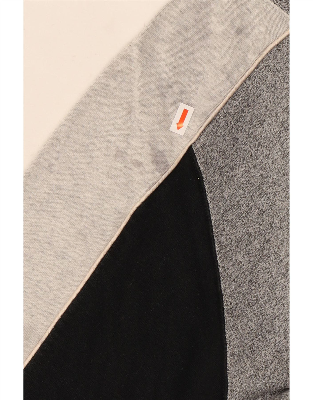 CHAMPION Herren-Sweatshirt mit Reißverschluss am Hals, groß, graue Blockfarben-Baumwolle