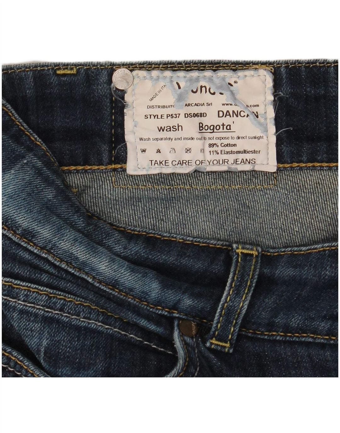 DONDUP Damen Slim Jeans W32 L26 Blaue Baumwolle