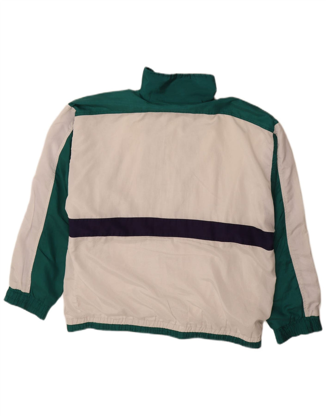 COSMOS Herren-Trainingsanzug-Top-Jacke, UK 16, Größe L, Weiß, Farbblock