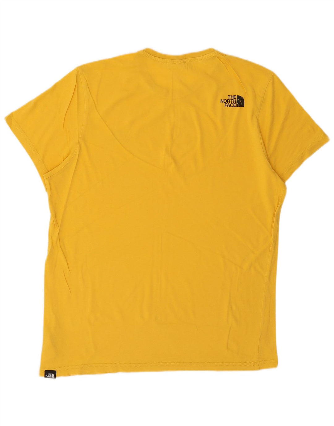 THE NORTH FACE Mens Graphic T-Shirt Top Medium Yellow Cotton