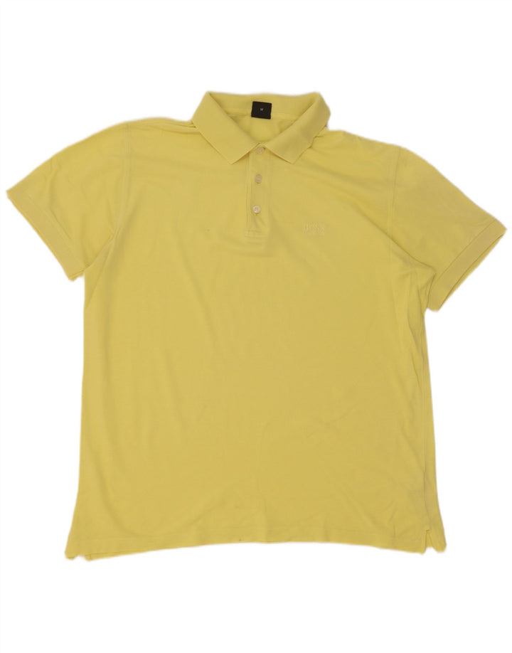 Hugo Boss Herren-Poloshirt aus mittelgelber Baumwolle