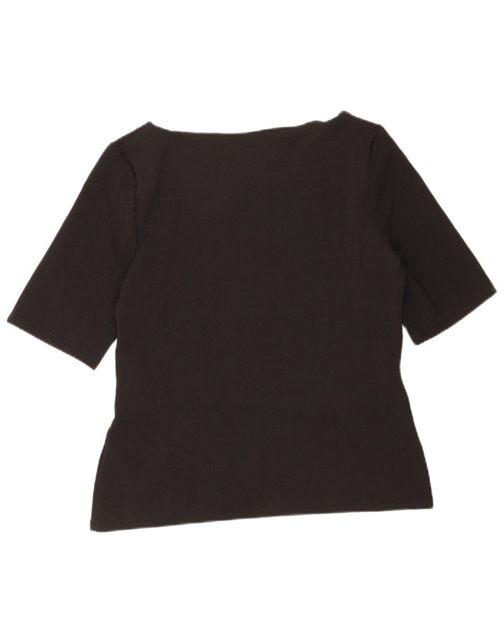 Phase Eight Damen-Blusenoberteil UK 14 Mittelschwarzes Polyester