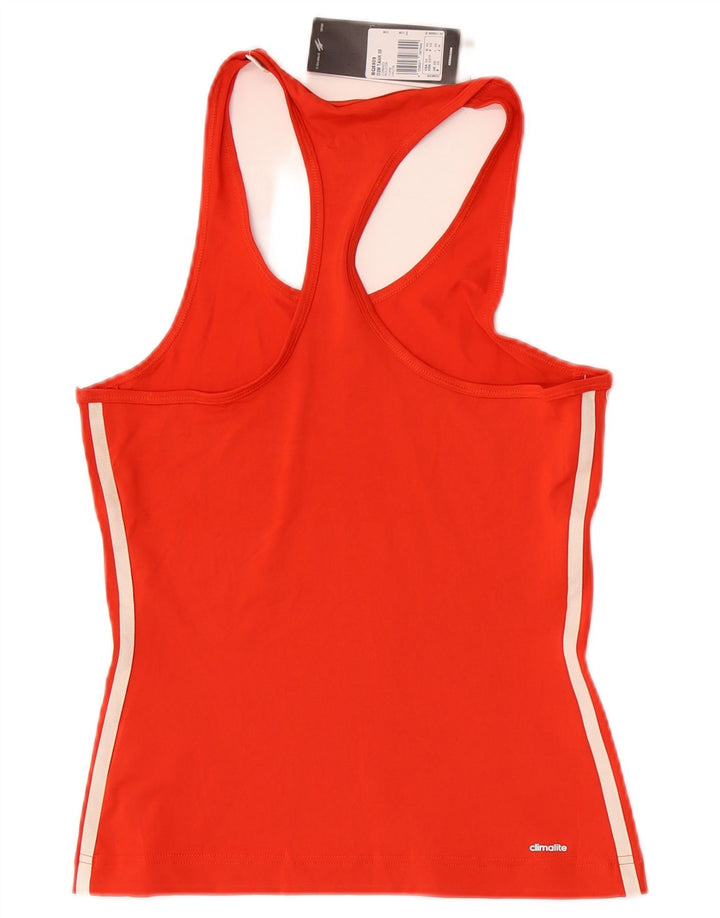 Adidas Damen Climalite Weste Top UK 4/6 XS Rot Polyester