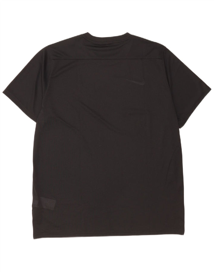 Nike Herren Dri Fit Slim Fit T-Shirt Top 2XL Schwarz Polyester
