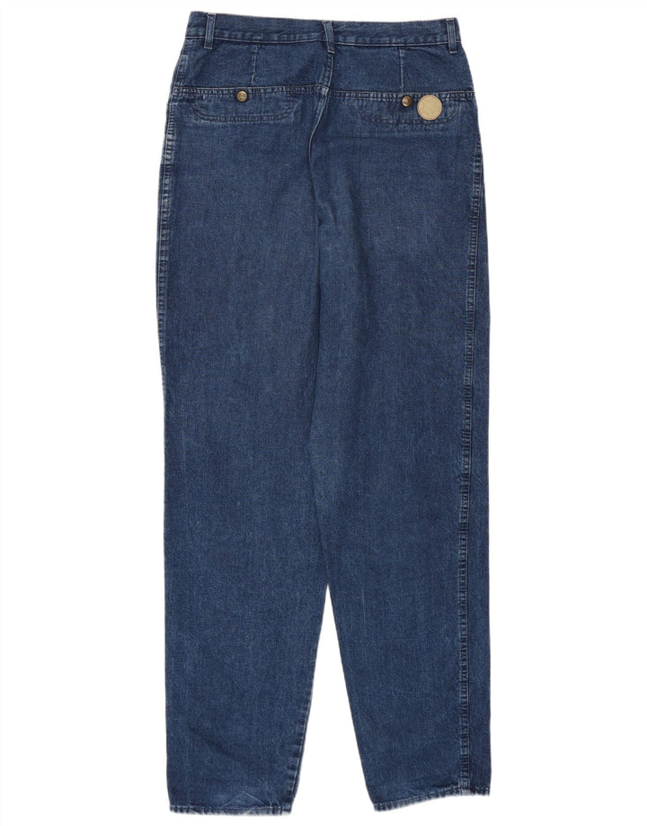 POP 84 Damen High Waist Tapered Jeans IT 48 XL W34 L32 Blaue Baumwolle