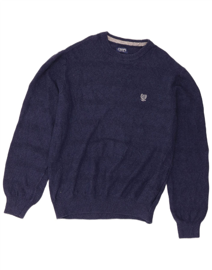 Chaps Herren-Pullover mit U-Boot-Ausschnitt, mittelgroß, marineblau gestreift