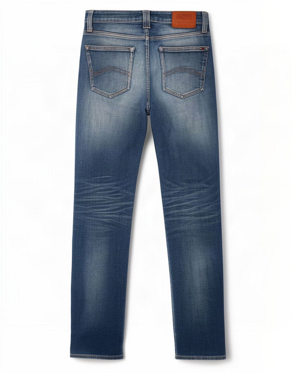 Tommy Hilfiger Damen Straight Jeans W28 L32 Blaue Baumwolle