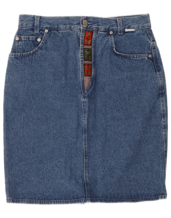 Wild Damen Jeansrock IT 50 XL W34 Blaue Baumwolle