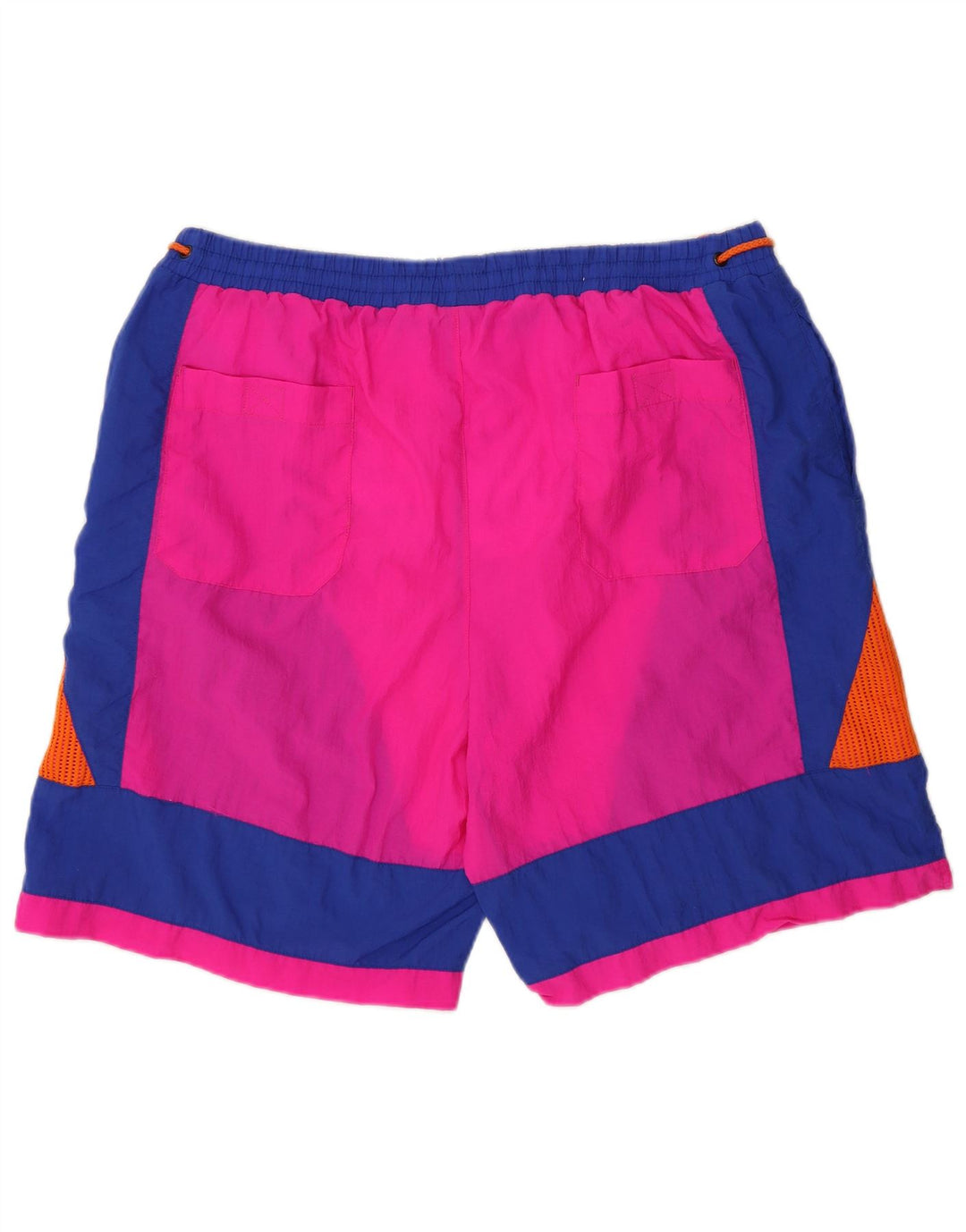 Vintage Herren Badeshorts XL Blau Colourblock Nylon