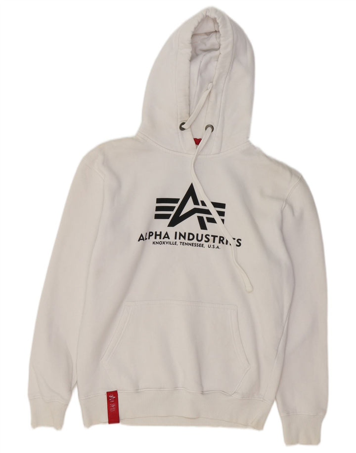 ALPHA INDUSTRIES Herren-Kapuzenpullover mit Grafik, mittelweiße Baumwolle
