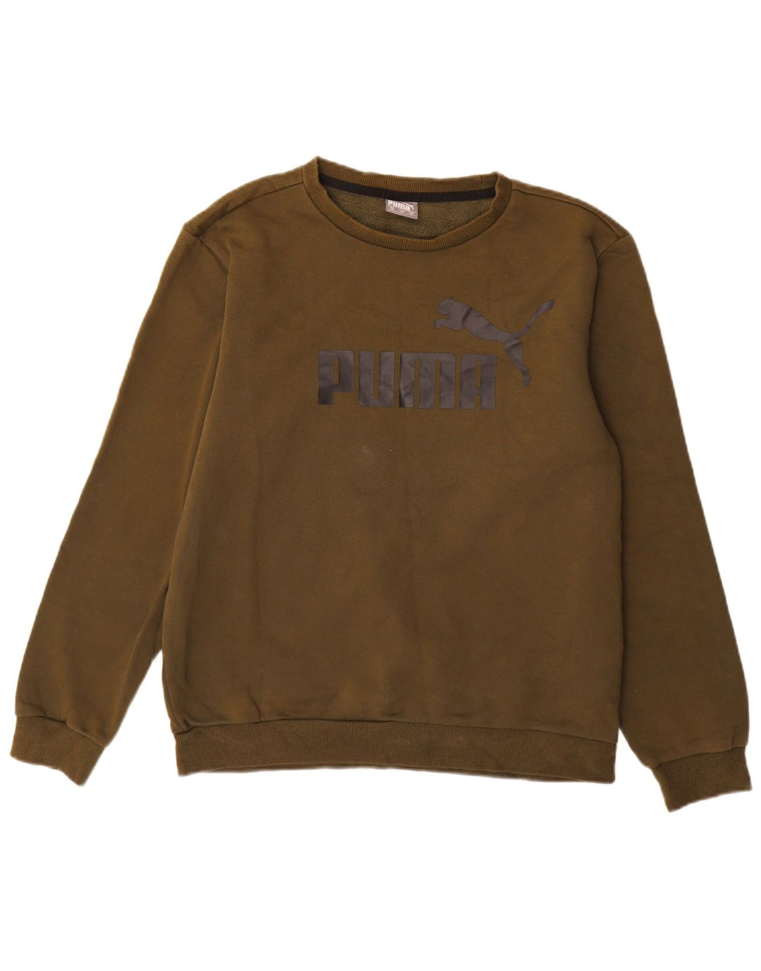 Puma Herren Grafik-Sweatshirt-Pullover, mittlere Khaki-Baumwolle