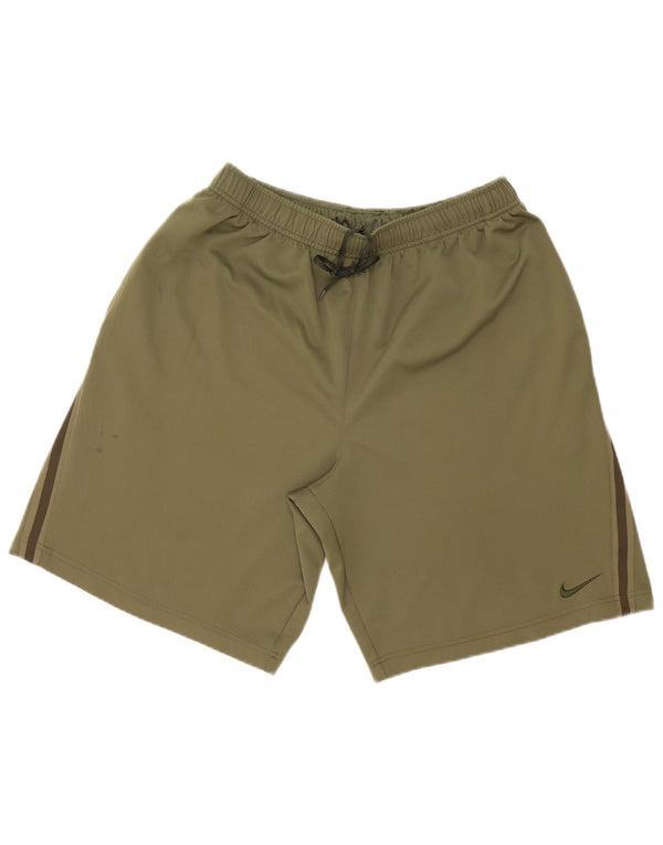 NIKE Mens Sport Shorts Large  Khaki Polyester