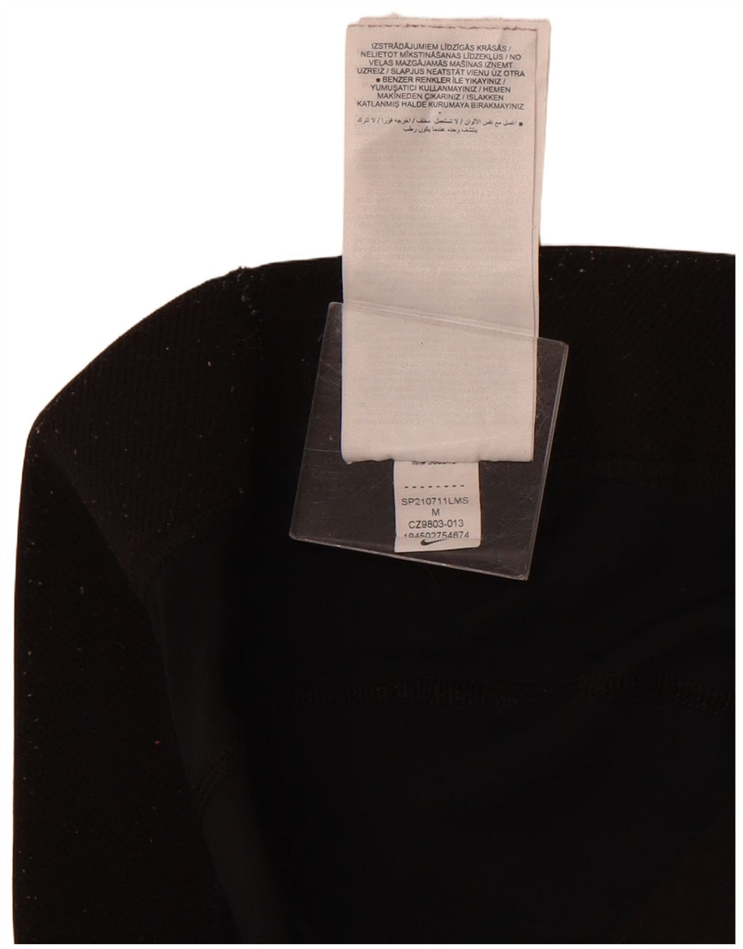 NIKE Womens Graphic Capri Leggings UK 12 Medium  Black Polyester