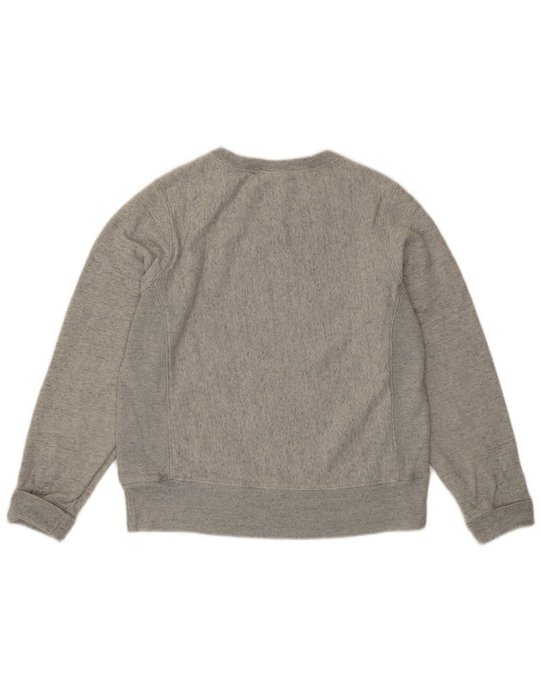 Champion Womens Graphic Sweatshirt Pullover UK 10 Small Grau Baumwolle