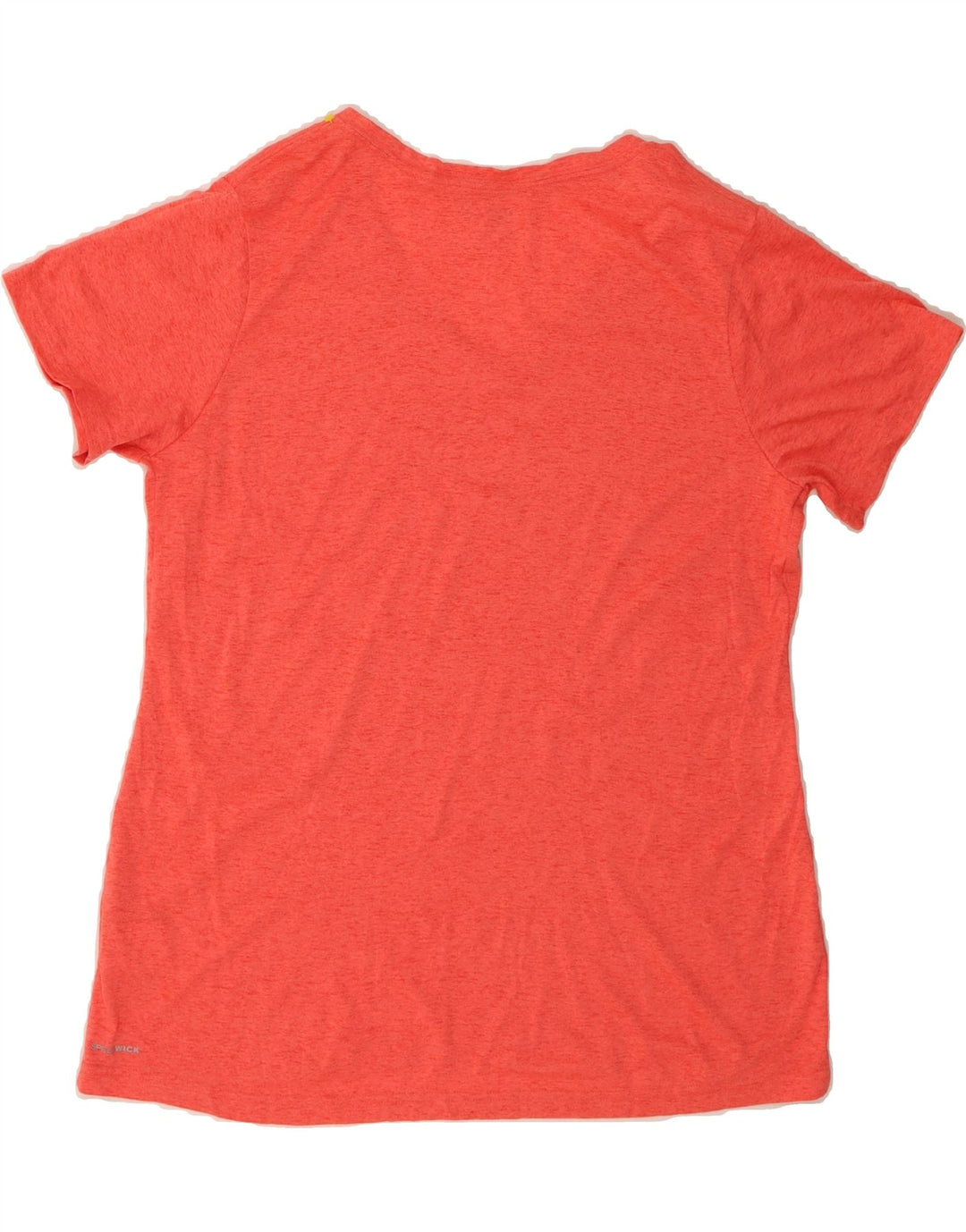 REEBOK Womens T-Shirt Top UK 16 Large Orange Flecked Polyester Vintage Reebok and Second-Hand Reebok from Messina Hembry 