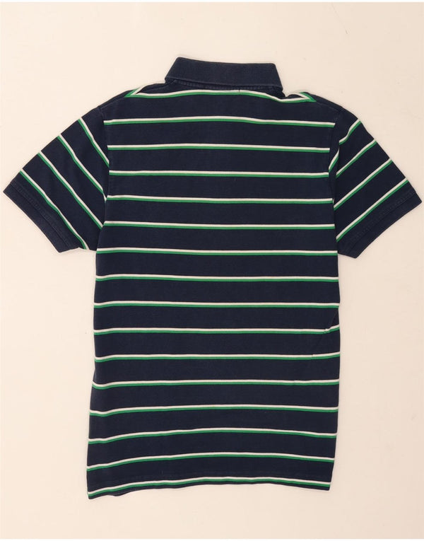 Gant Herren-Poloshirt aus mittelblauer, gestreifter Baumwolle