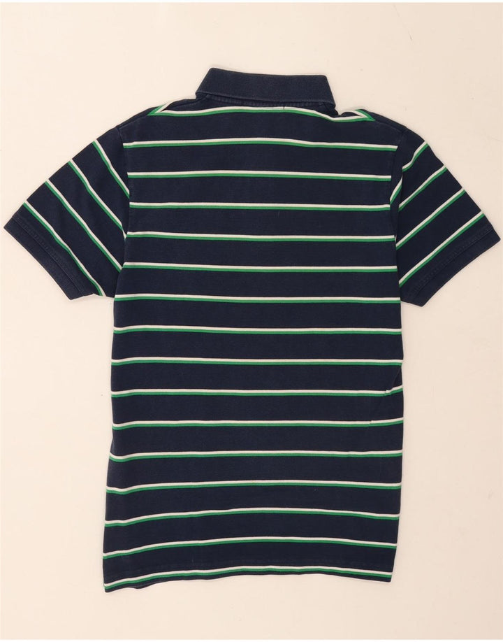 Gant Herren-Poloshirt aus mittelblauer, gestreifter Baumwolle