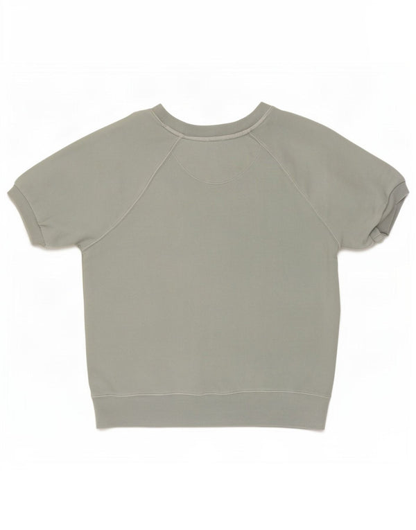 Gap Damen Kurzarm-Sweatshirt-Pullover UK 14 Mittelgrüne Baumwolle
