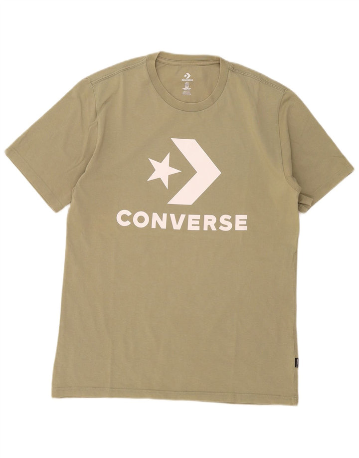 Converse Herren-T-Shirt mit Grafik, mittlere Khaki-Baumwolle