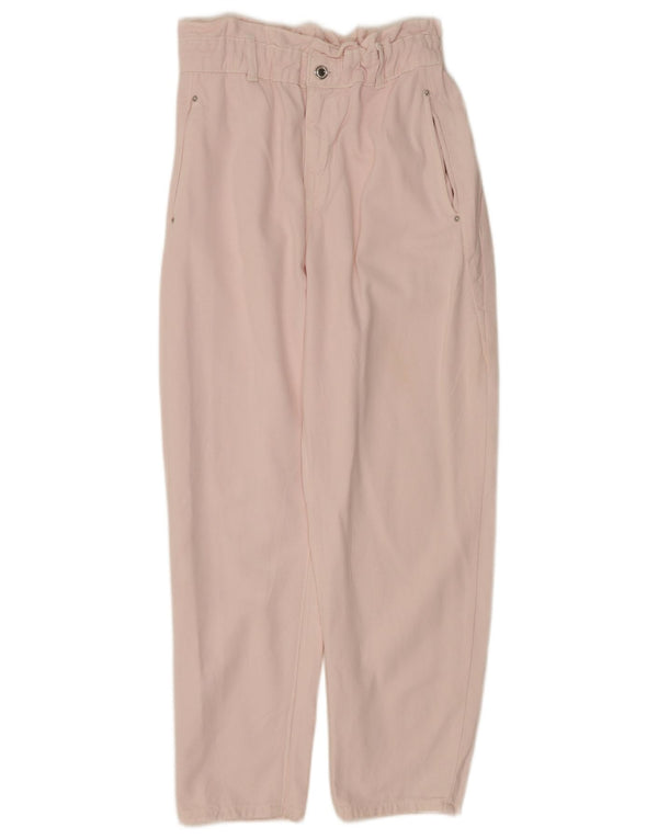 Zara Womens High Waist Loose Jeans EU 40 Medium W30 L26 Rosa Baumwolle