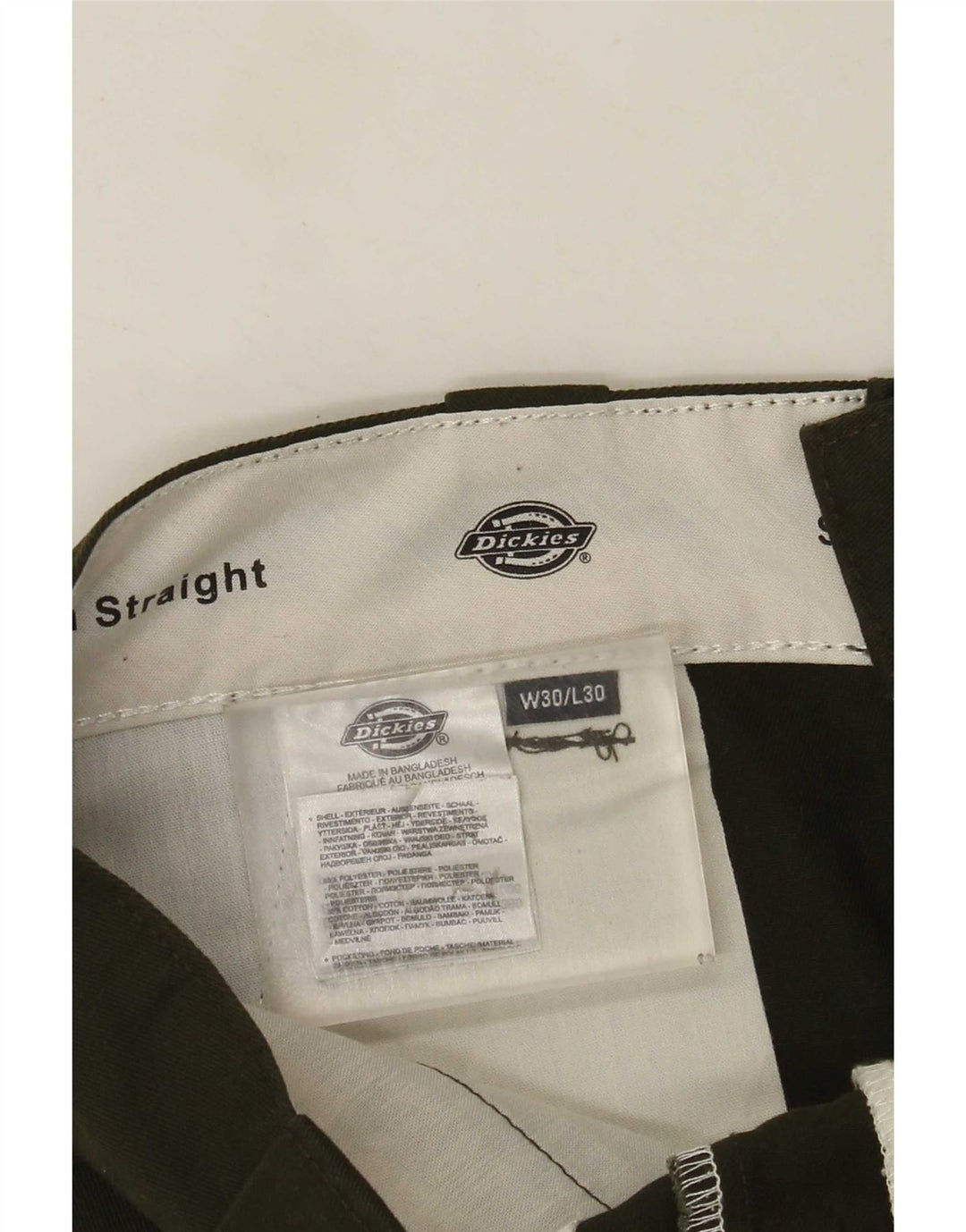 Dickies gerade Chino-Hose für Herren, W30, L30, grünes Polyester
