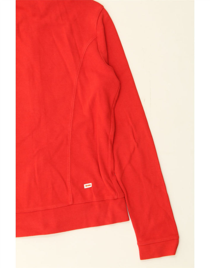 ADIDAS Womens Tracksuit Top Jacket UK 12 Medium  Red Cotton Vintage Adidas and Second-Hand Adidas from Messina Hembry 