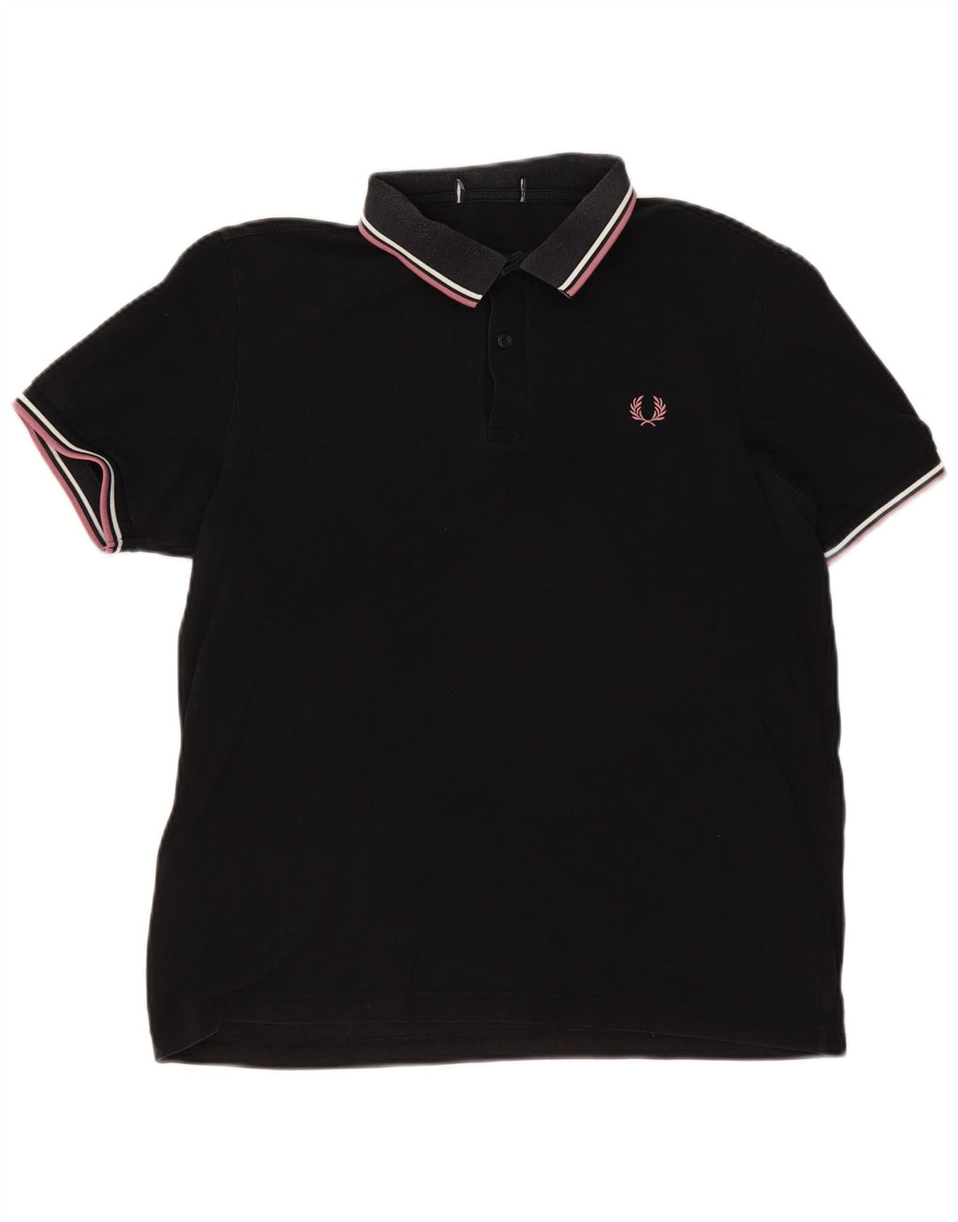 Fred Perry Herren-Poloshirt, mittelschwarz, Baumwolle