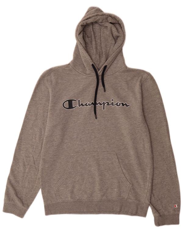 Champion Herren-Kapuzenpullover mit Grafik, mittelgrau gesprenkelte Baumwolle