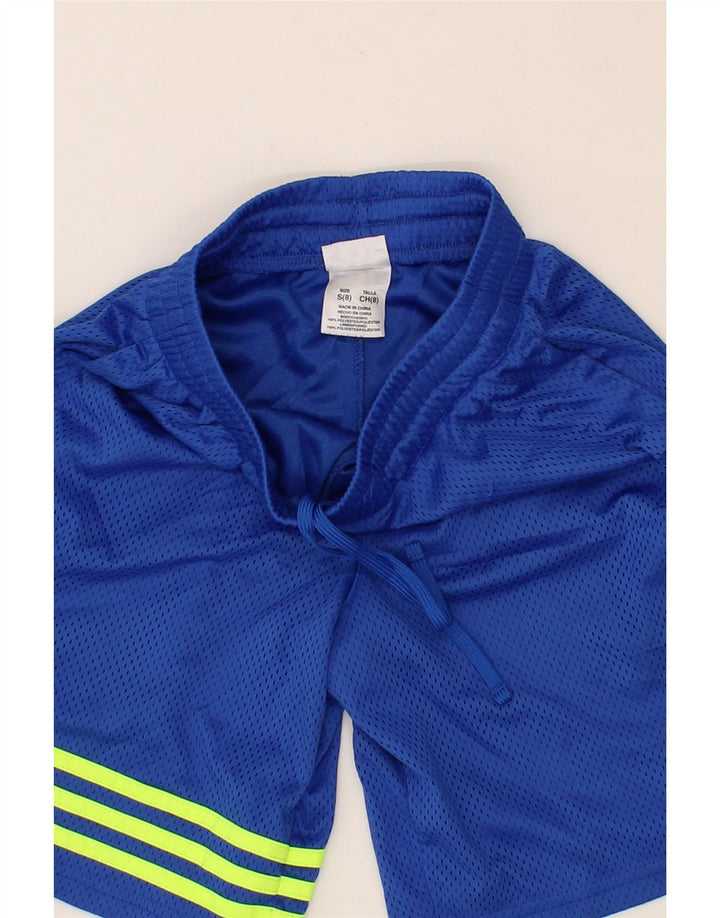ADIDAS Boys Sport Shorts 7-8 Years Small Blue Polyester Vintage Adidas and Second-Hand Adidas from Messina Hembry 