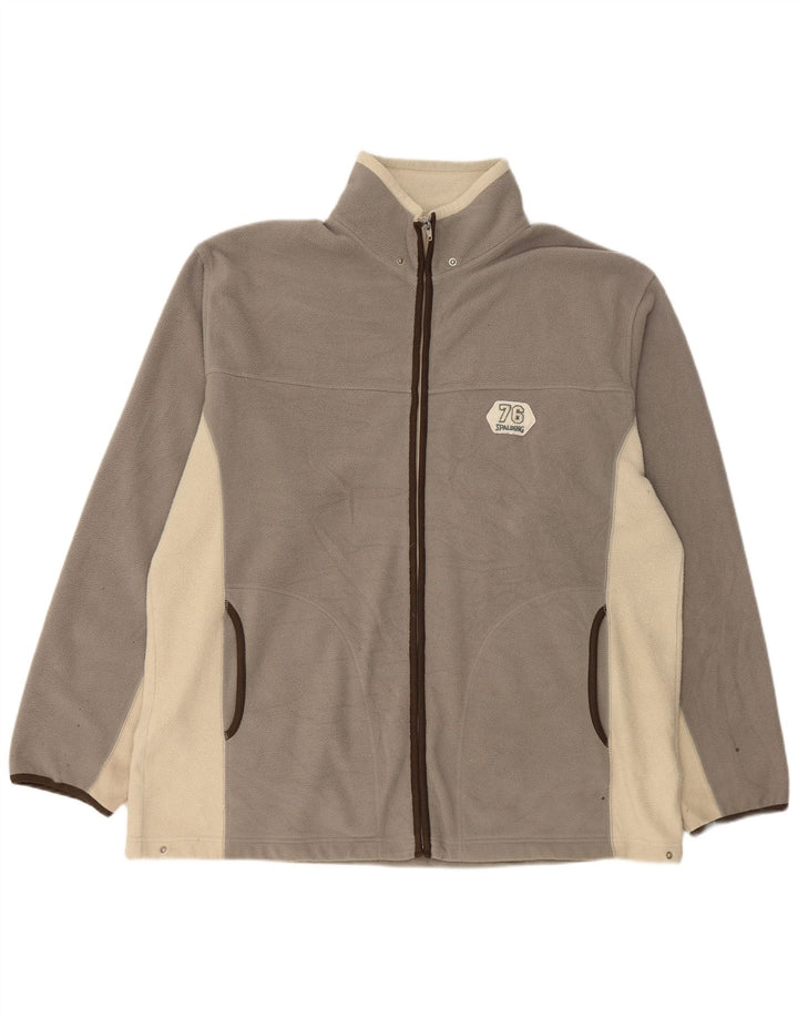 Spalding Herren Liner Fleecejacke UK 42 XL Graues Colourblock-Polyester