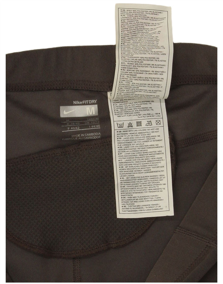 Nike Damen Sportshorts UK 10/12 Mittelschwarzes Colourblock-Polyester