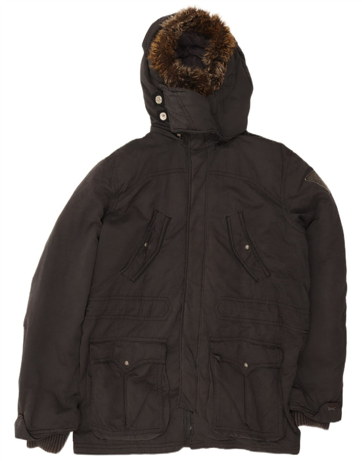 Levi's Herren-Jacke mit Kapuze, gepolstert, UK 42, XL, Schwarz, Polyester