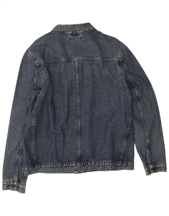 Levi's Herren Jeansjacke UK 40 Large Marineblau Baumwolle
